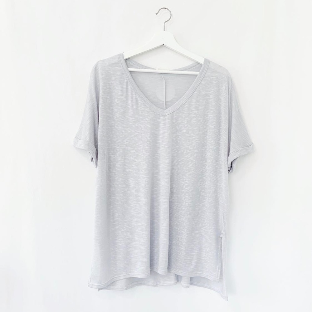 ‘Be Yourself’ Oversized Basic Tee Grey - Picture 4 of 7